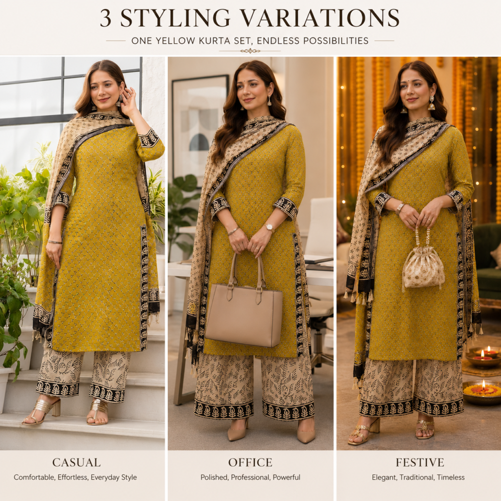 Pure Cotton Kurta Set for Women